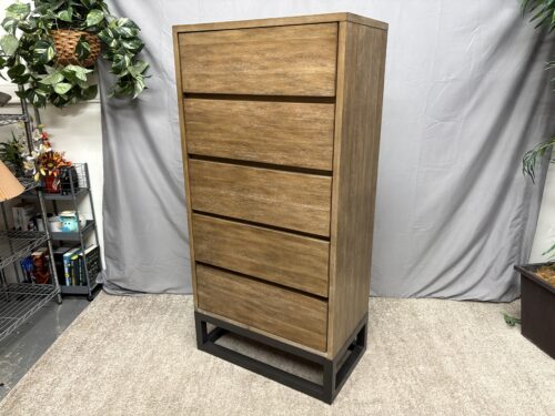 HOME MERIDIAN Natural Industrial 5-Drawer Tall Dresser