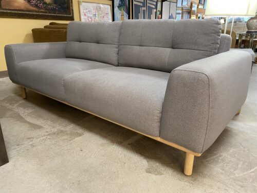 ARTICLE Mea 2-Cushion Light Grey Tufted Sofa