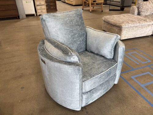 NEW! JOYBIRD Corey Round Back Swivel Recliner in Plush Mist