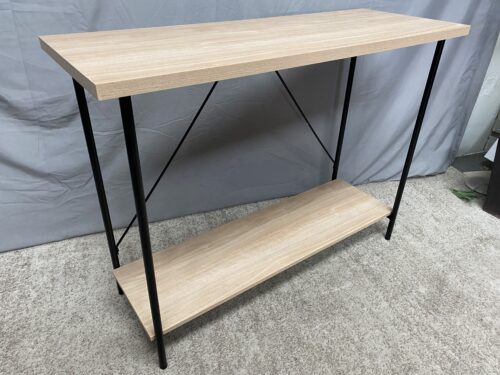 Light Industrial 2-Tier Console Table
