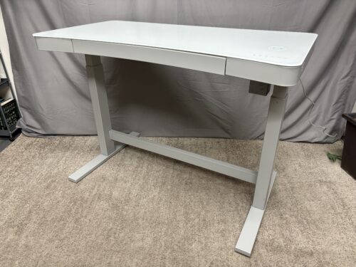 TWIN-STAR Ashford Light Silver Adjustable Desk