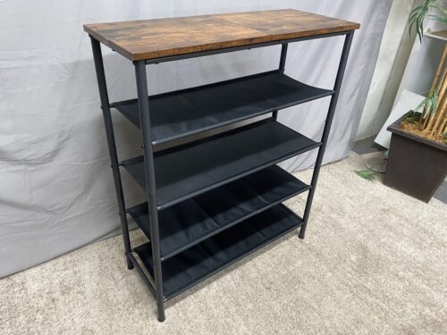 Dark Industrial 5-Tier Storage Shelf