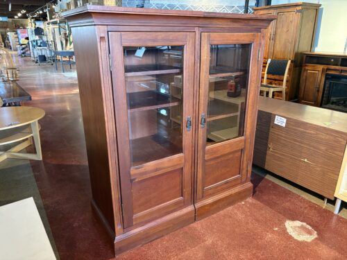 2-Piece Illuminated Solid Wood Media Tower