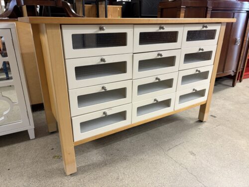 IKEA Varda 12-Glass Fronted Drawer Kitchen Island