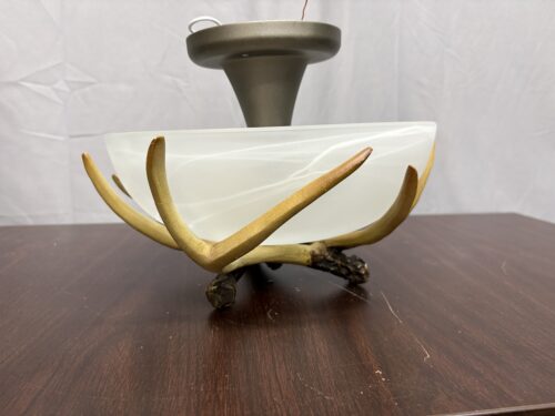 Rustic Antler Semi Flush 2-Light Fixture