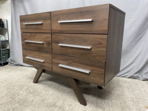 BOWERY HILL Dark 6-Drawer Double Dresser