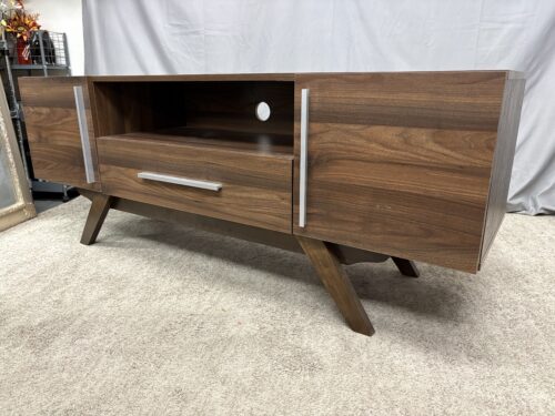 Dark Wood MCM Style TV Stand