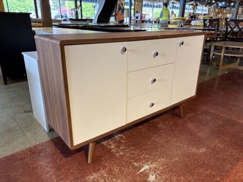 MCM Style Two Tone White Sideboard