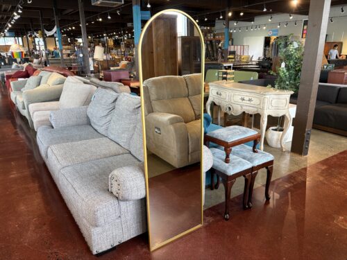 Gold Arched Wall Hanging Mirror