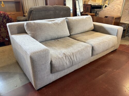 WEST ELM Light Gray Low Profile Deep Seat Sofa