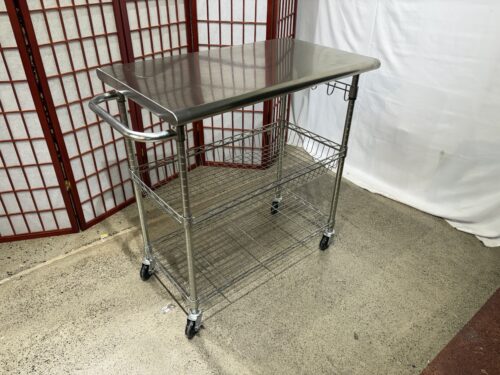 Stainless Steel Rolling Kitchen Cart