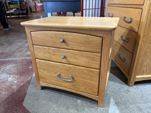 BLACKHAWK FURNITURE Solid Oak Two Drawer Nightstand