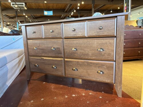 Six Drawer Dresser in Oiled Oak Finish
