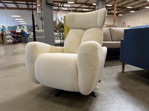 ALIVING Ivory Boucle Powered Recliner Stress Free Lounge Chair