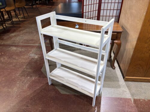 White Folding Three Tier Shelf