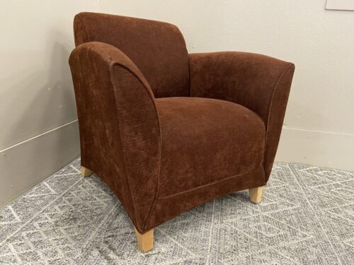 LOEWENSTEIN Vintage Postmodern Brown Boucle Accent Chair