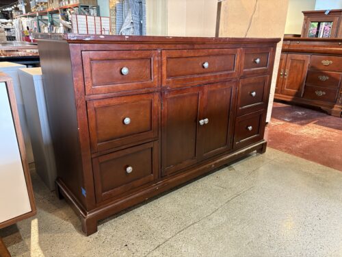 Seven Drawer Buffet in Merlot Finish