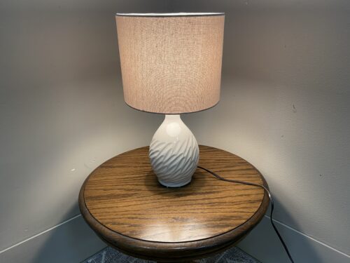 Modern Petite Table Lamp with Linen Shade