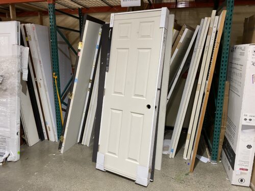 NEW! MASONITE  White 80" Inch 6-Panel Right Hand Swing Door