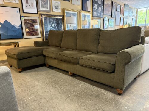 BASSET Sage Gren 4-Seat L-Shaped Sectional Sofa