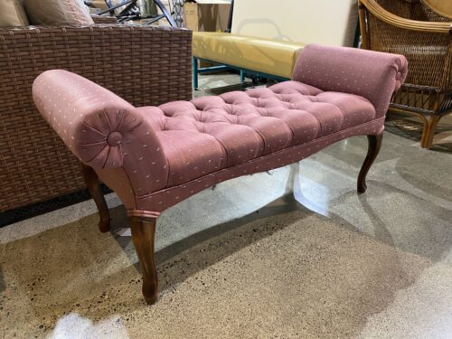 Chesterfield Style Mauve Window Bench