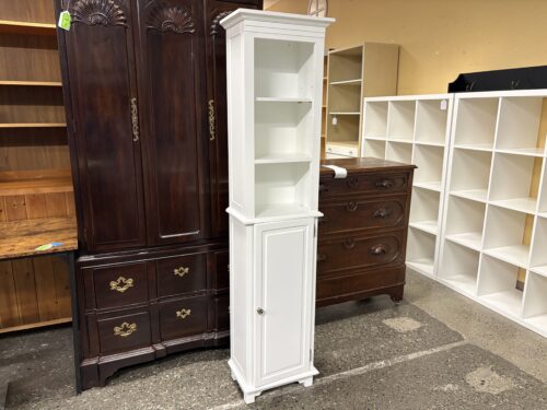 White 6-Shelf Storage Tower