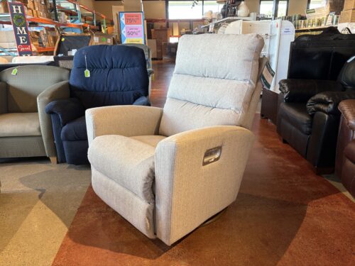 NEW! LA-Z-BOY Liam Rocking Recliner in a Light Gray Textured Fabric