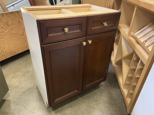 Dark Finish Lower Kitchen Cabinet