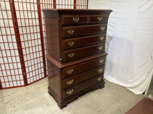 SUMTER CABINET CO Chippendale Style 8-Drawer Tallboy Dresser