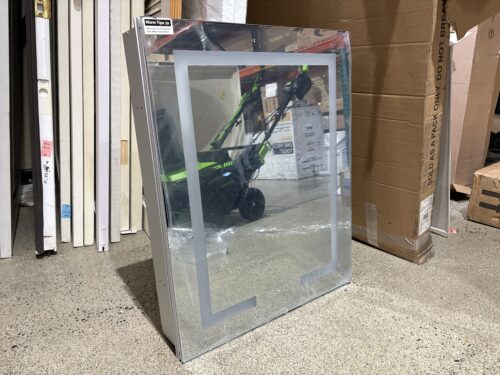 NEW! Silver LED Mirrored Medicine Cabinet