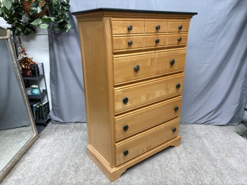LITTLE FOLKS Maple Wood Emerald Top 5-Drawer Tall Dresser