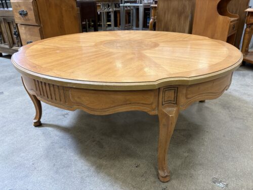 HERITAGE Montreaux Vintage French Provincial Coffee Table with Burl Wood Inlay