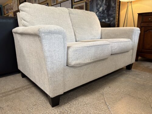 ASHLEY Sandy Beige Fabric Taper Arm Loveseat