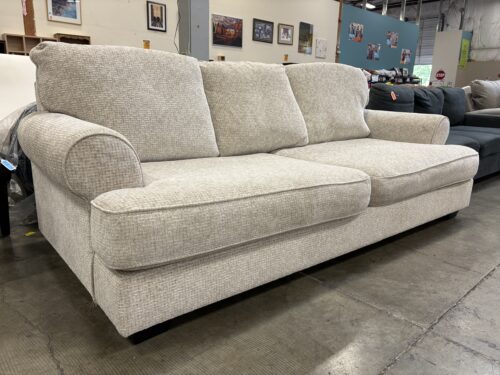 Ivory Chenille Wide Seat Sofa