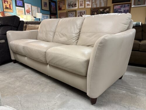 Cream Flare Arm 3-Seat Sofa