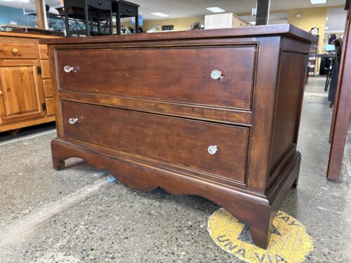Dark Cherry Finish Traditional 2-Drawer Credenza