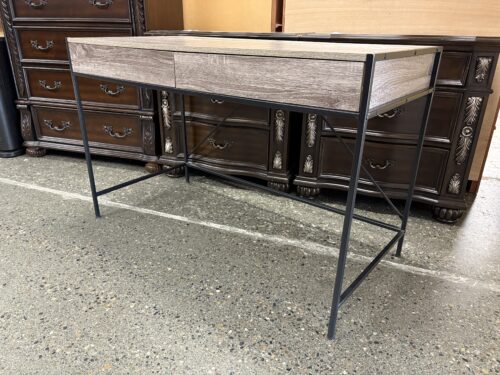 Industrial Grey 2-Drawer Desk