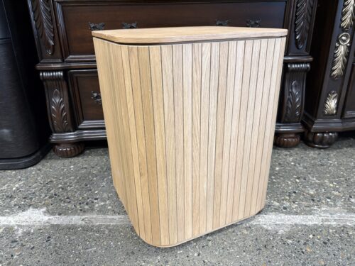 Blonde Modern Scandinavian Style Slatted End Table