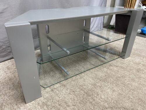 Glass & Chrome TV Stand