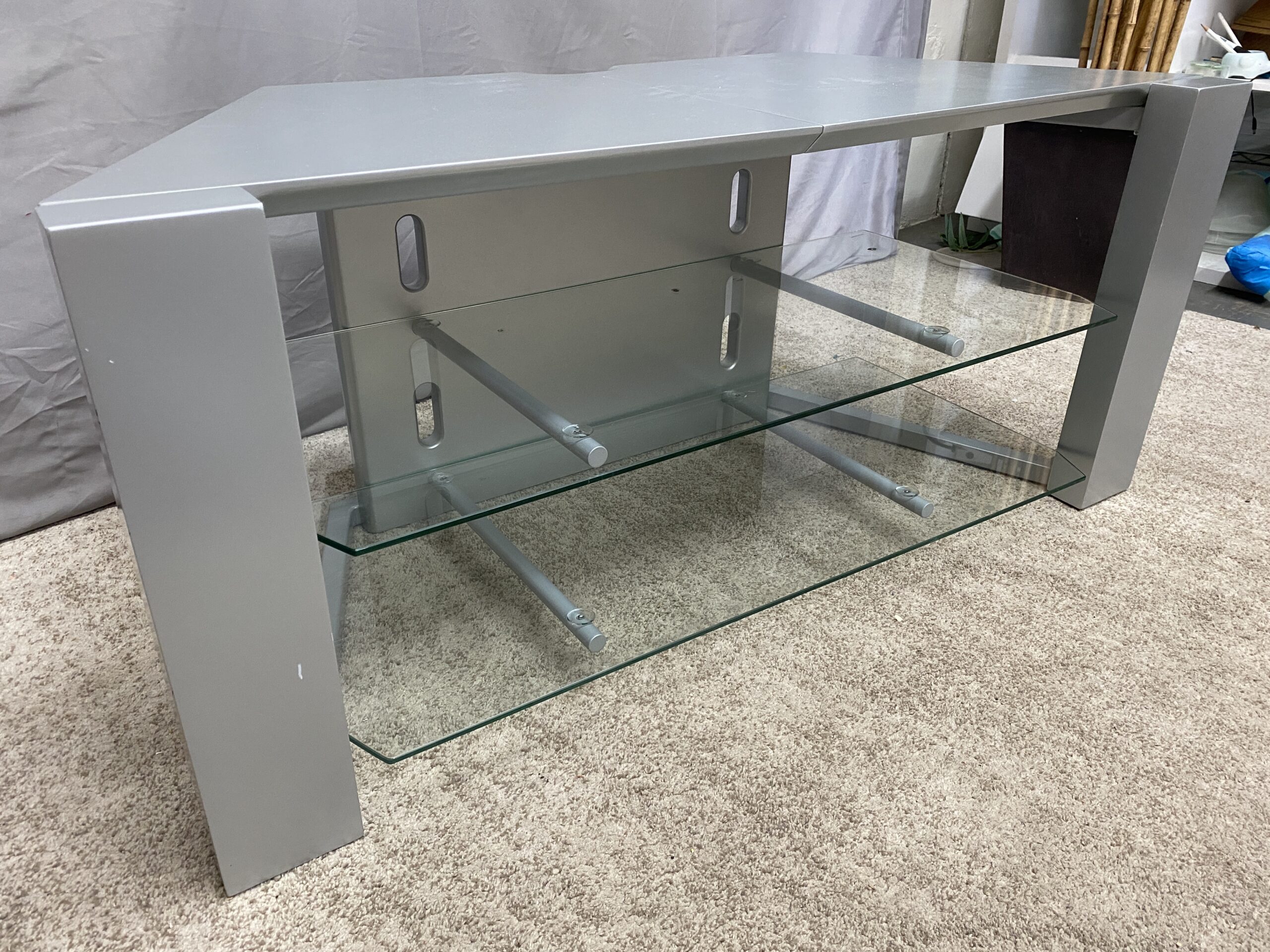 Glass & Chrome TV Stand