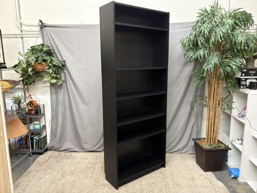 IKEA Billy Black 6-Shelf Bookcase