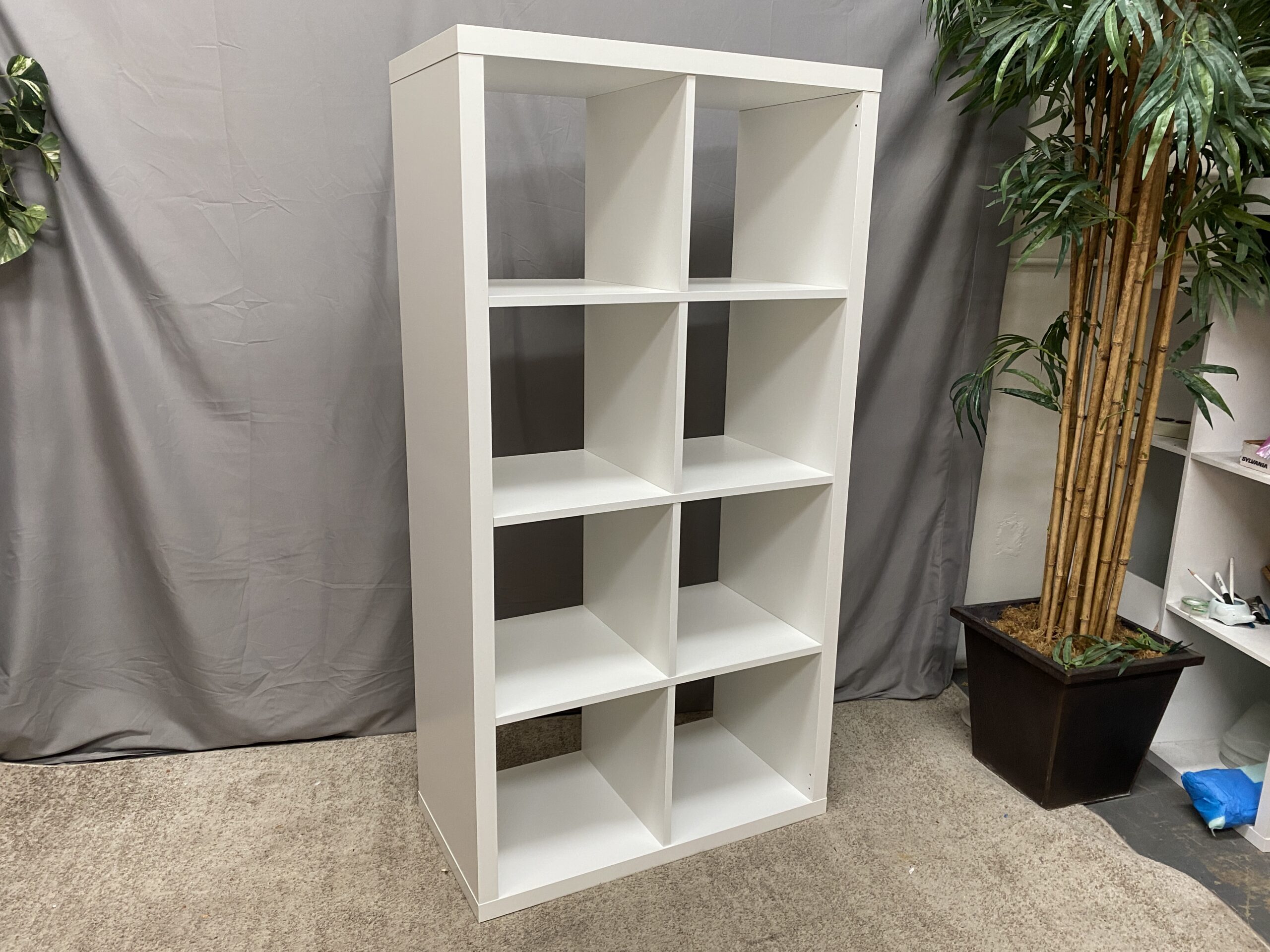 IKEA Kallax White 8-Cube Shelving Unit