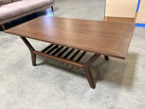JOYBIRD Cullen 2 Tier Walnut Veneer Mid-Century Style Coffee Table