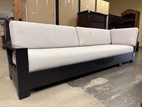 RESTORATION HARDWARE Belvedere Aluminum Iron Finish Right Arm Bumper Outdoor Sofa
