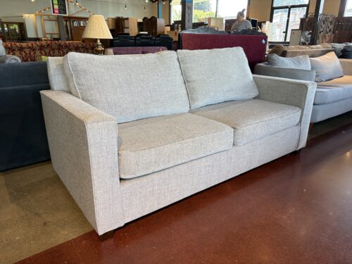 WEST ELM  Henry Light Gray Contemporary Track Arm Sofa