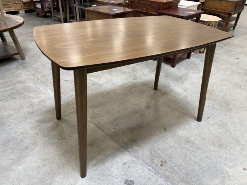 MCM Inspired Walnut Finish Wooden Dining Room Table
