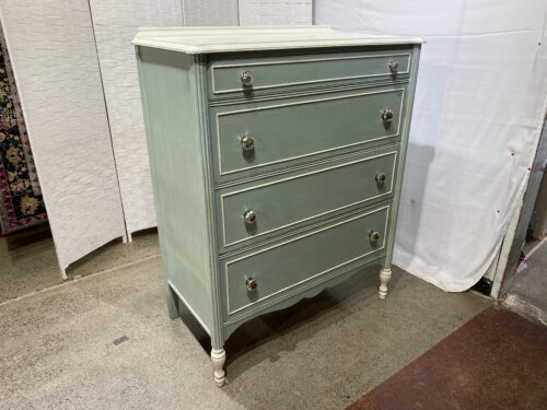 Cottage Style Sage Green 4-Drawer Dresser