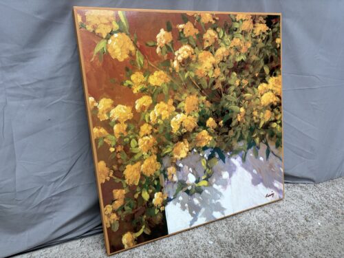 "Yellow Geraniums" Canvas Print by Philip Craig
