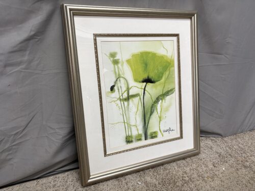 "Coquelicot Vert II" Framed Print by Marthe