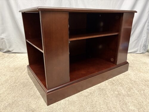 BOMBAY CO. Mahogany Finish Media Stand w/ Side Storage